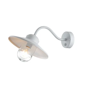 Kinkiet zewnętrzny biały metalowy z czujnikiem ruchu KLAMPENBORG-PIR-WHT z serii KLAMPENBORG - Elstead Lighting