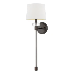Kinkiet metalowy brązowy z kremowym abażurem QZ-BARBOUR1-HO z serii BARBOUR - Elstead Lighting