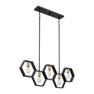 Lampa wisząca metalowa czarna 5-punktowa QZ-BISMARCK-ISLE-EK z serii Bismarck - Elstead Lighting