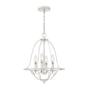 Lampa wisząca Bradbury antyczna biel QZ-BRADBURY-4P-AWH - Elstead
