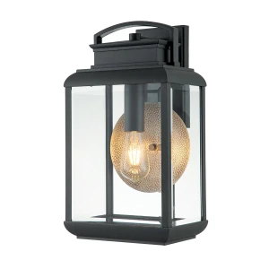 Kinkiet zewnętrzny latarnia grafitowa szklana QZ-BYRON-L-GR z serii Byron - Elstead Lighting