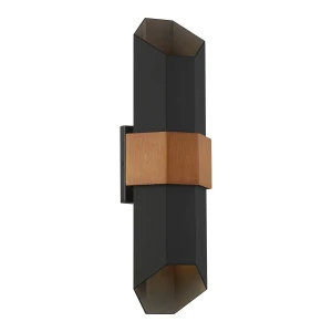 Kinkiet zewnętrzny LED czarno-brązowy 52cm QZ-CHASM-L-BKW z serii CHASM - Elstead Lighting