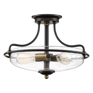 Półplafon metalowy 3-punktowy brązowy QZ-GRIFFIN-SFS-C-PNAB z serii GRIFFIN - Elstead Lighting