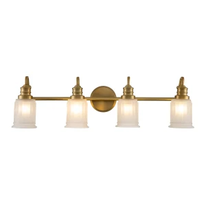 Kinkiet łazienkowy 4-punktowy mosiężny szczotkowany QZ-SWELL4-BB-BATH z serii SWELL - Elstead Lighting
