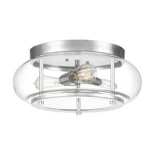 Plafon szklany chromowany 3-punktowy QZ-TRILOGY-F-M-BATH z serii TRILOGY - Elstead Lighting