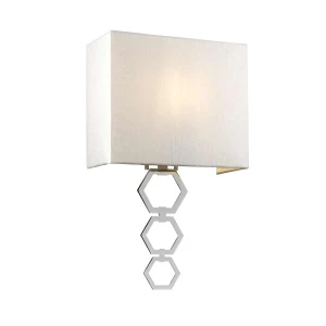 Kinkiet chromowany z abażurem z jedwabiu RIA-MEDIUM-PC z serii RIA - Elstead Lighting