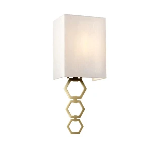 Kinkiet mosiężny z abażurem z jedwabiu RIA-SMALL-AB z serii RIA - Elstead Lighting