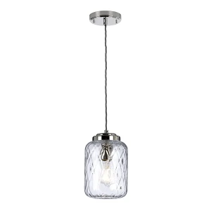 Lampa wisząca szklana niklowana 17cm SOLA-P z serii SOLA - Elstead Lighting