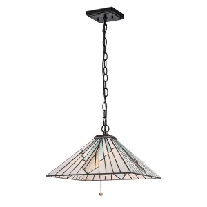 Lampa wisząca witrażowa 38cm 1-punktowa TF-ALDERLEY-P z serii Alderley - Elstead Lighting