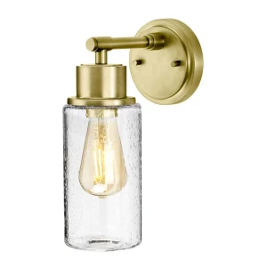 Kinkiet mosiężny ze szklanym kloszem MORVAH1 BB z serii MORVAH - Elstead Lighting