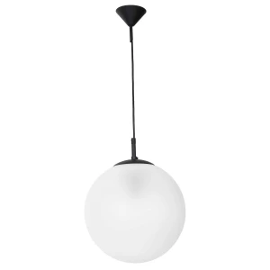 Aldex Lampa wisząca czarna metalowa z mleczną kulą 562G6 z serii GLOBUS
