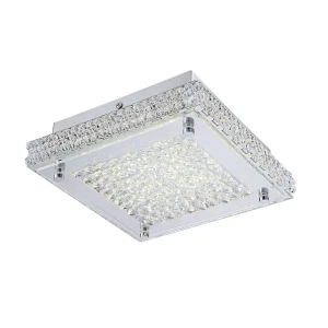 Plafon LED kwadratowy szklany chromowany 30cm C98000F-17W z serii NINO SQUARE - Lampy Italux