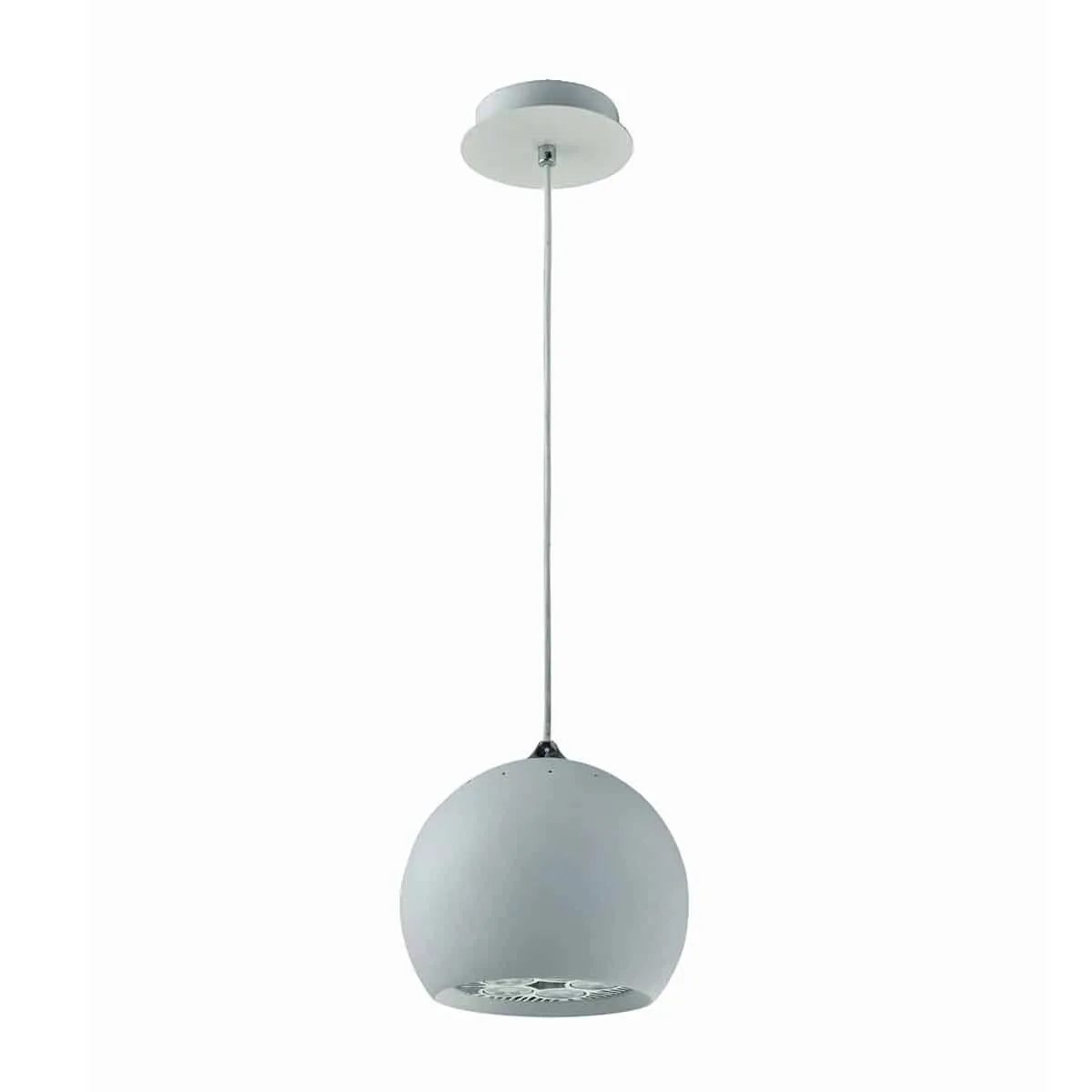 Lampa wisząca metalowa biała kulista 20cm FH5951BJ-200 WH z serii REGINA - Lampy Italux