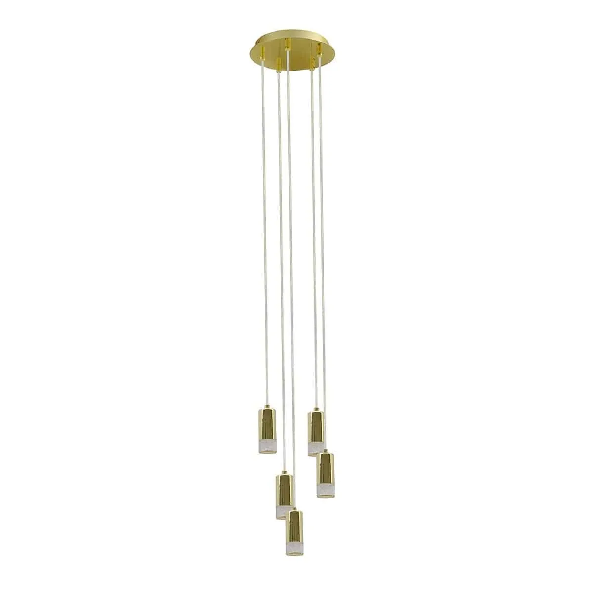 Lampa wisząca mosiężna 5-punktowa szklana HD443N-05-8144 z serii MENTIN - Lampy Italux