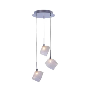 Lampa wisząca szklana 3-punktowa chromowana MD13026003-3B z serii ZEN - Lampy Italux