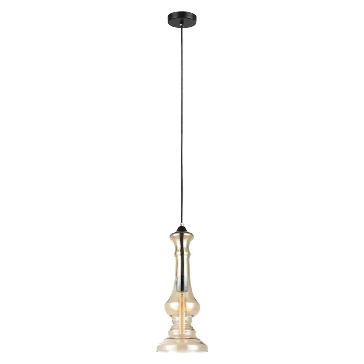 Lampa wisząca szklana bursztynowa MDM2355/1 AMB z serii FLAVIE - Lampy Italux