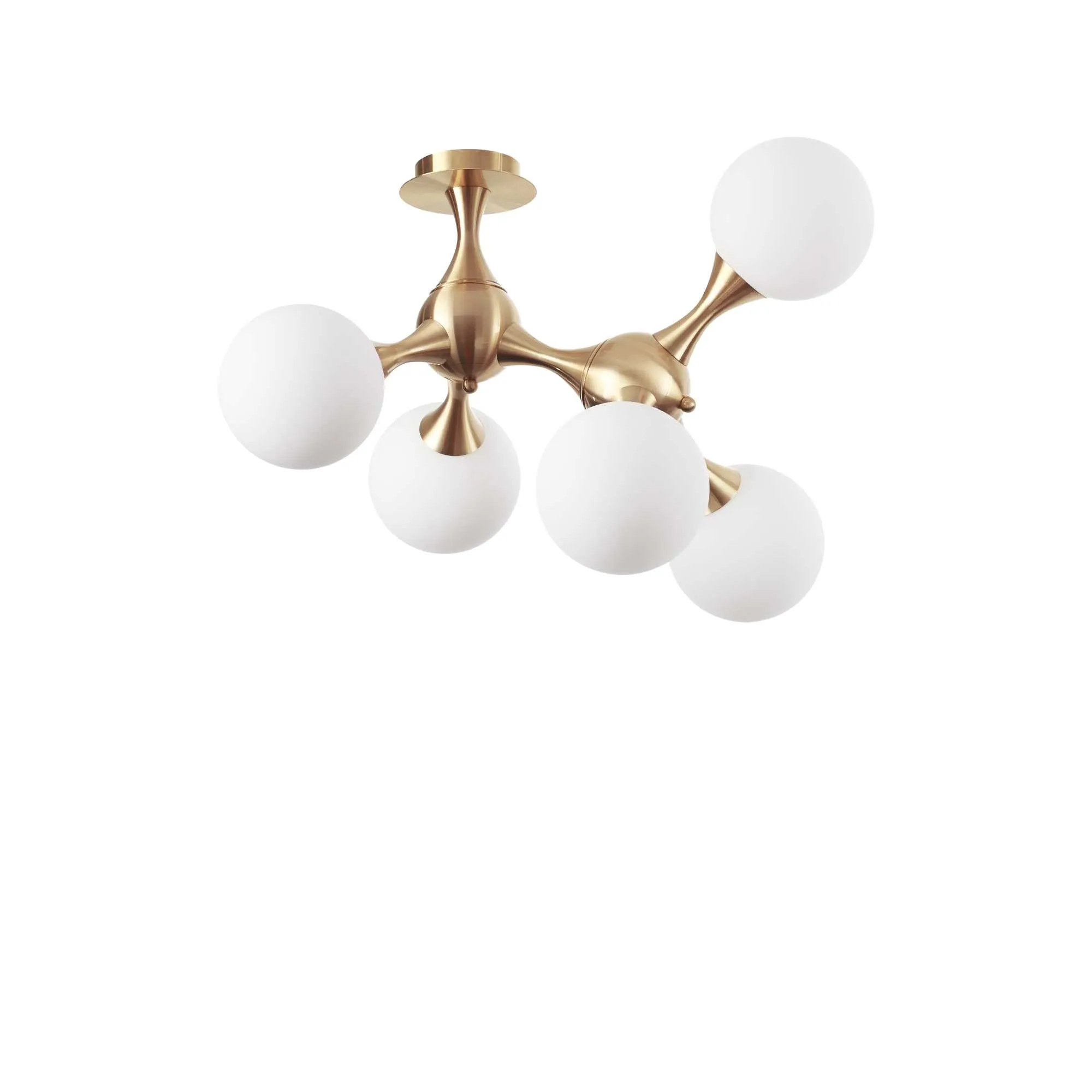 Lampa designerska wisząca NODI PL5 mosiądz 241050 - Ideal Lux