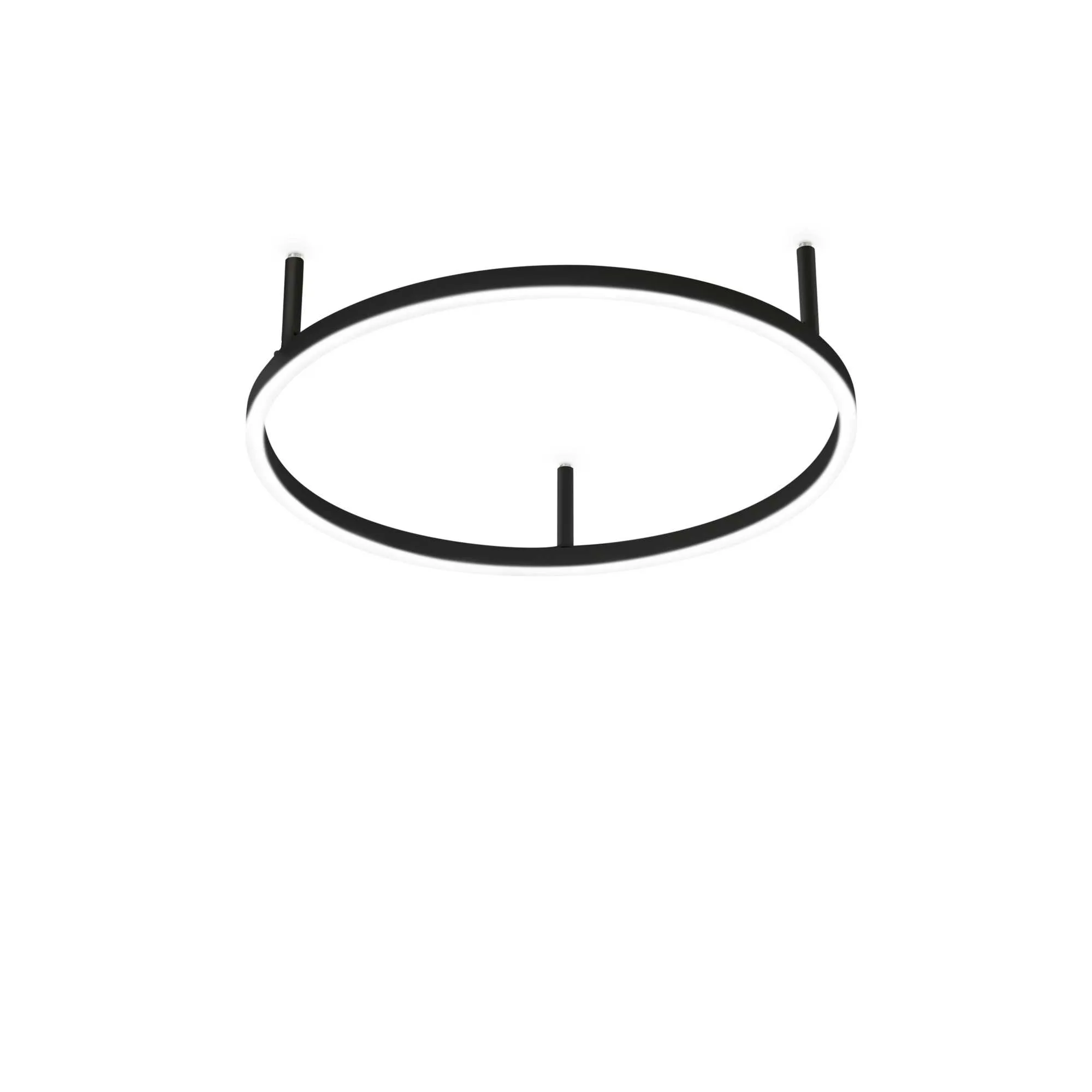 Plafon nowoczesny ORACLE SLIM PL D050 ROUND czarna 3000K 265988 - Ideal Lux