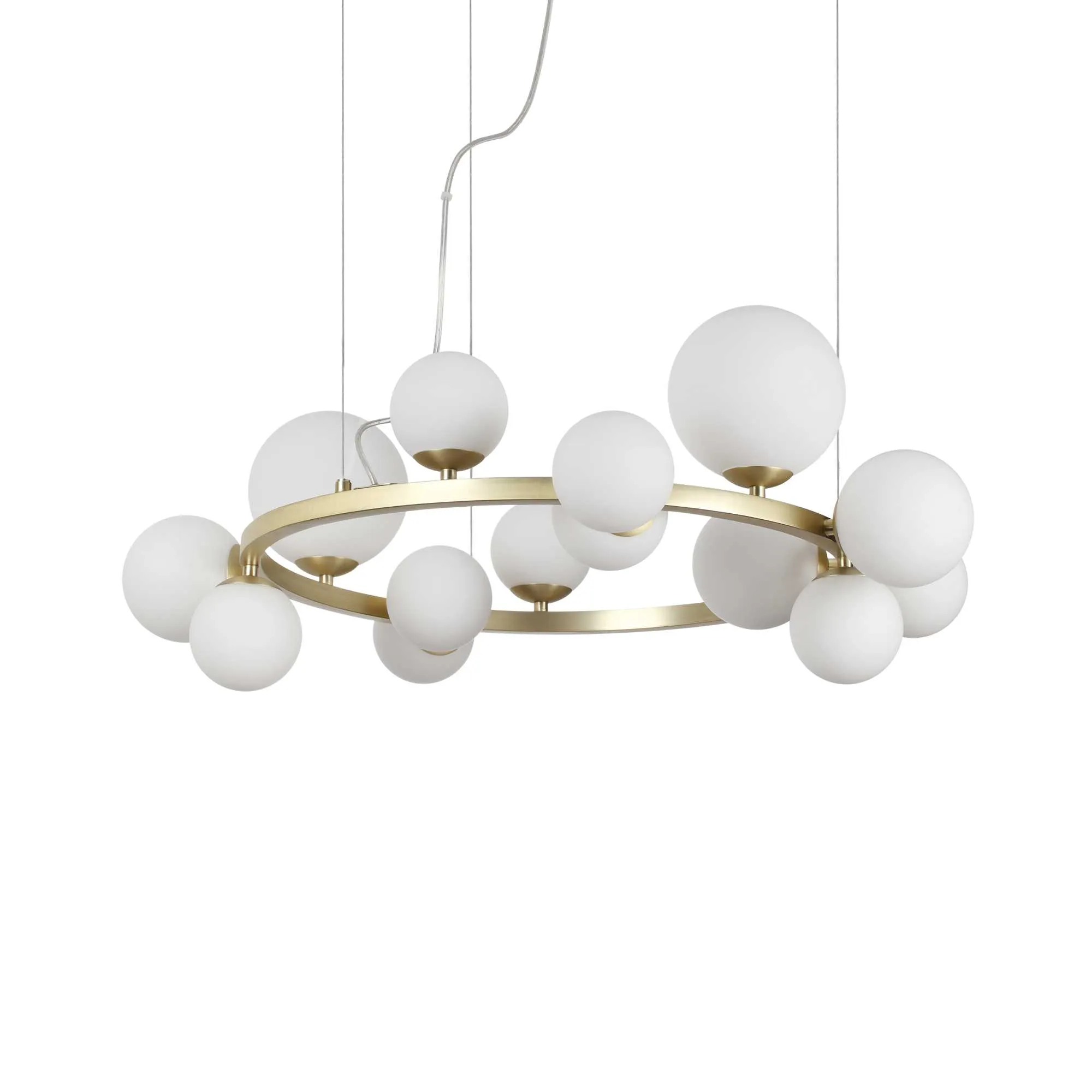 Lampa designerska wisząca PERLAGE SP14 mosiądz 283814 - Ideal Lux