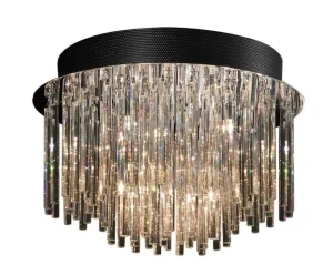 Plafon kryształowy okrągły 45cm 10-punktowy MX51113-10B z serii SPILLO - Lampy Italux