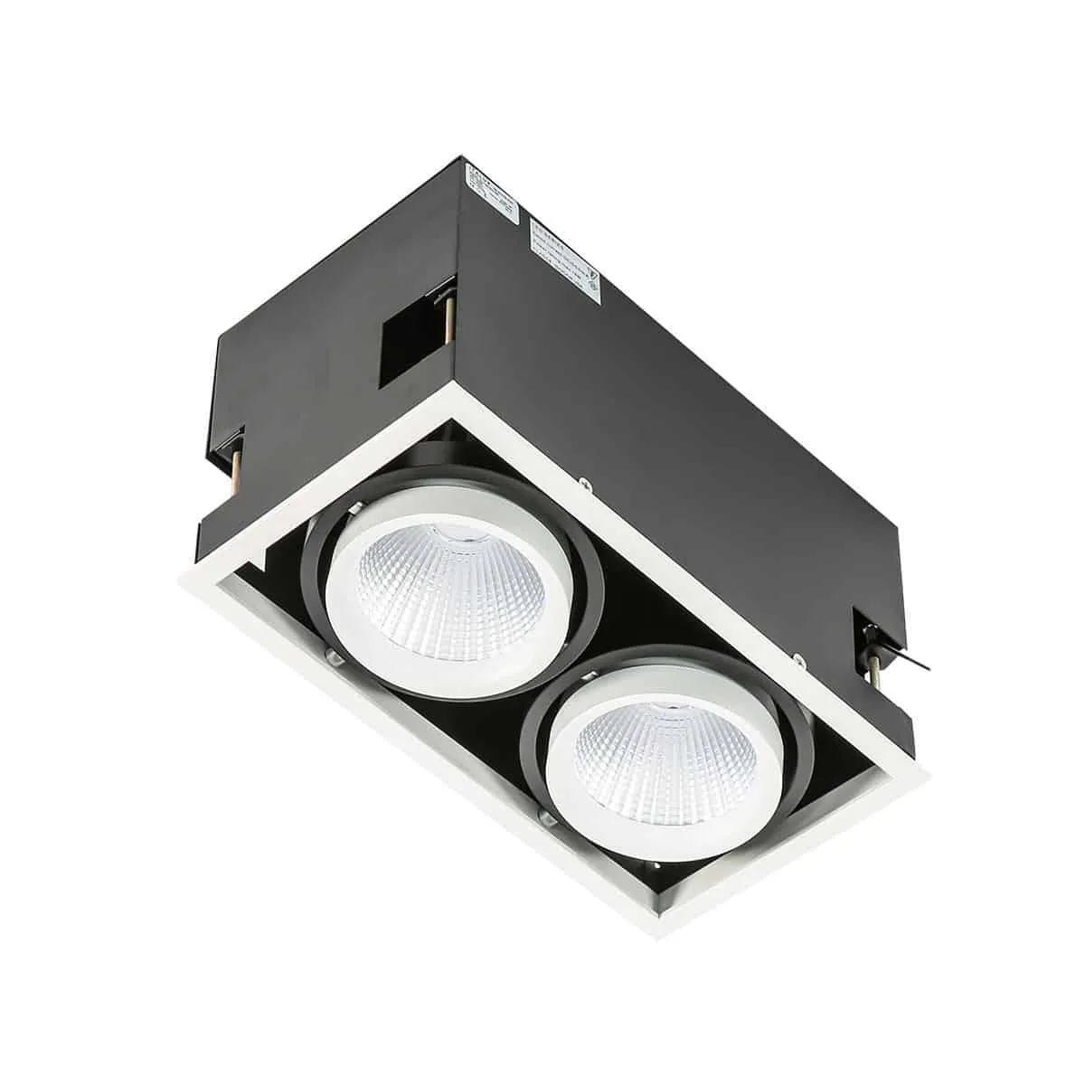 Oprawa wpuszczana LED podwójna biało-czarna GL7108-2 z serii VERTICO - Lampy Italux