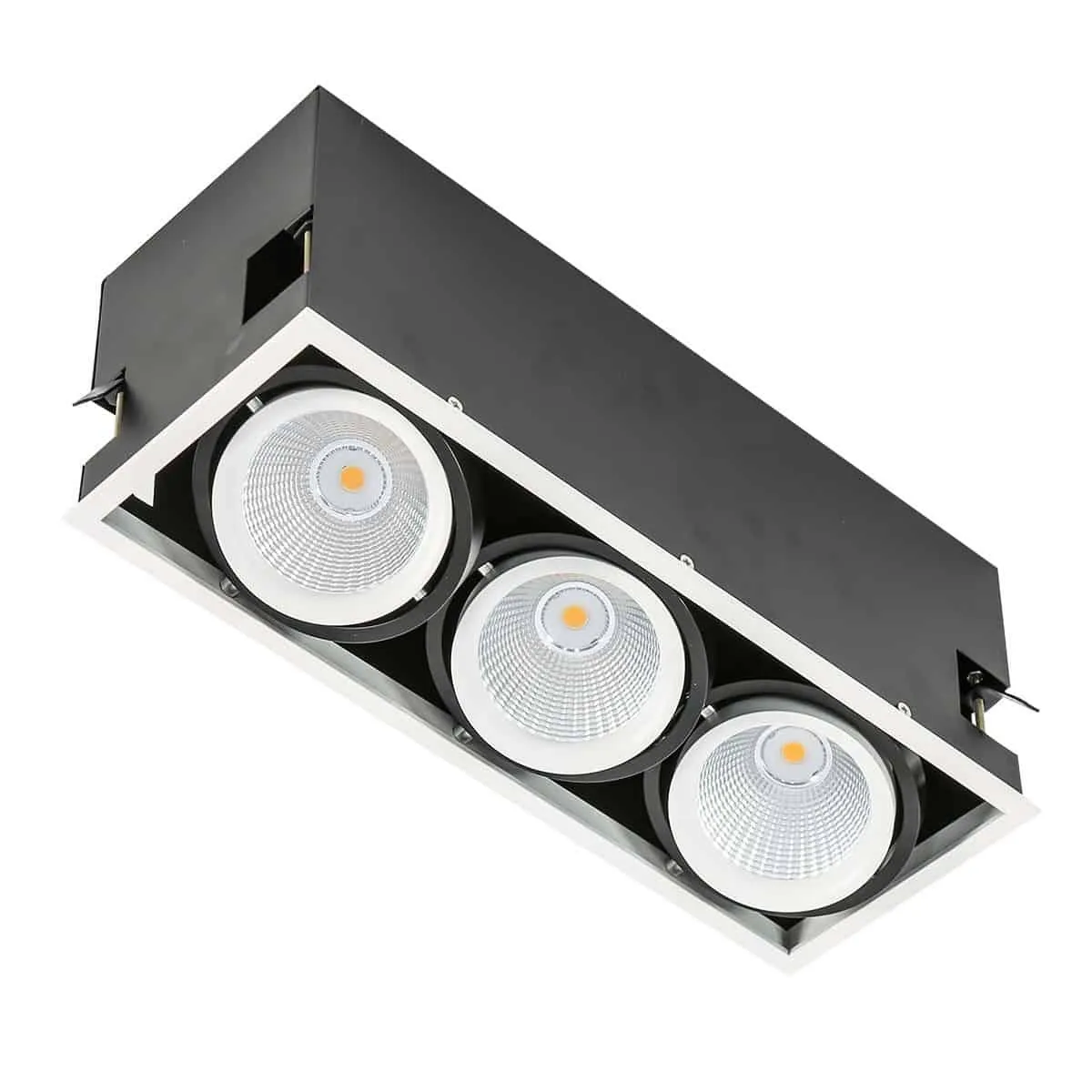 Oprawa do wbudowania LED potrójna biało-czarna GL7108-3 z serii VERTICO - Lampy Italux