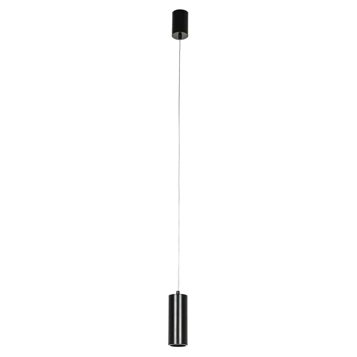 Lampa wisząca metalowa czarna tubowa LED HL7718/7W z serii MOLDES - Lampy Italux