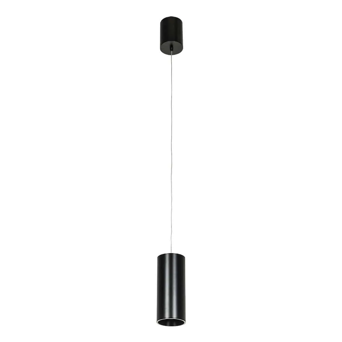 Lampa wisząca metalowa czarna tuba LED HL7719/12W z serii MOLDES BIG - Lampy Italux