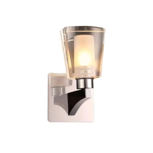 Kinkiet szklany chromowany 1-punktowy MB120211012-1A z serii LAURINE - Lampy Italux