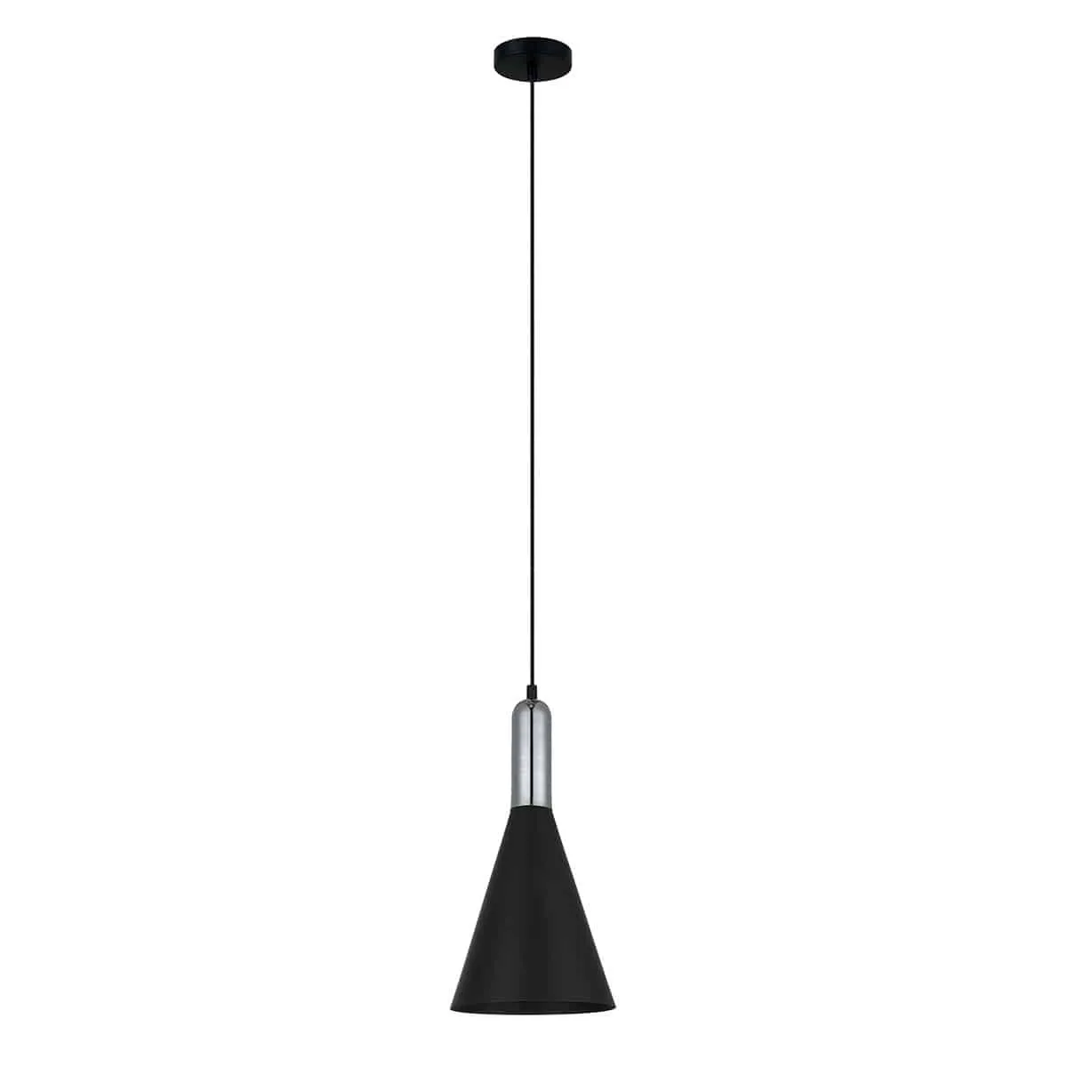 Lampa wisząca metalowa czarno-chromowana MDM-3030/1 z serii KHALEO - Lampy Italux