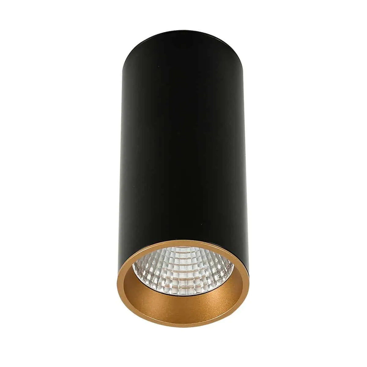 Lampa sufitowa tuba metalowa czarno-złota 20cm SLC7392 z serii MOLDES BIG - Lampy Italux