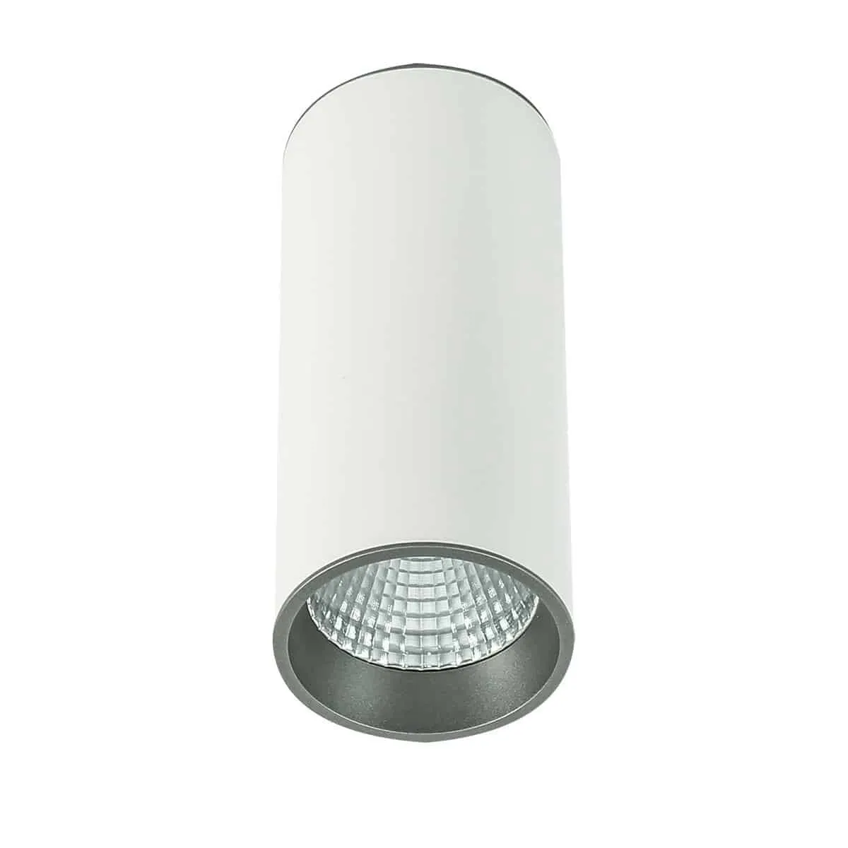 Lampa sufitowa tubowa biało-szara metalowa 20cm SLC7392/12W z serii MOLDES BIG - Lampy Italux