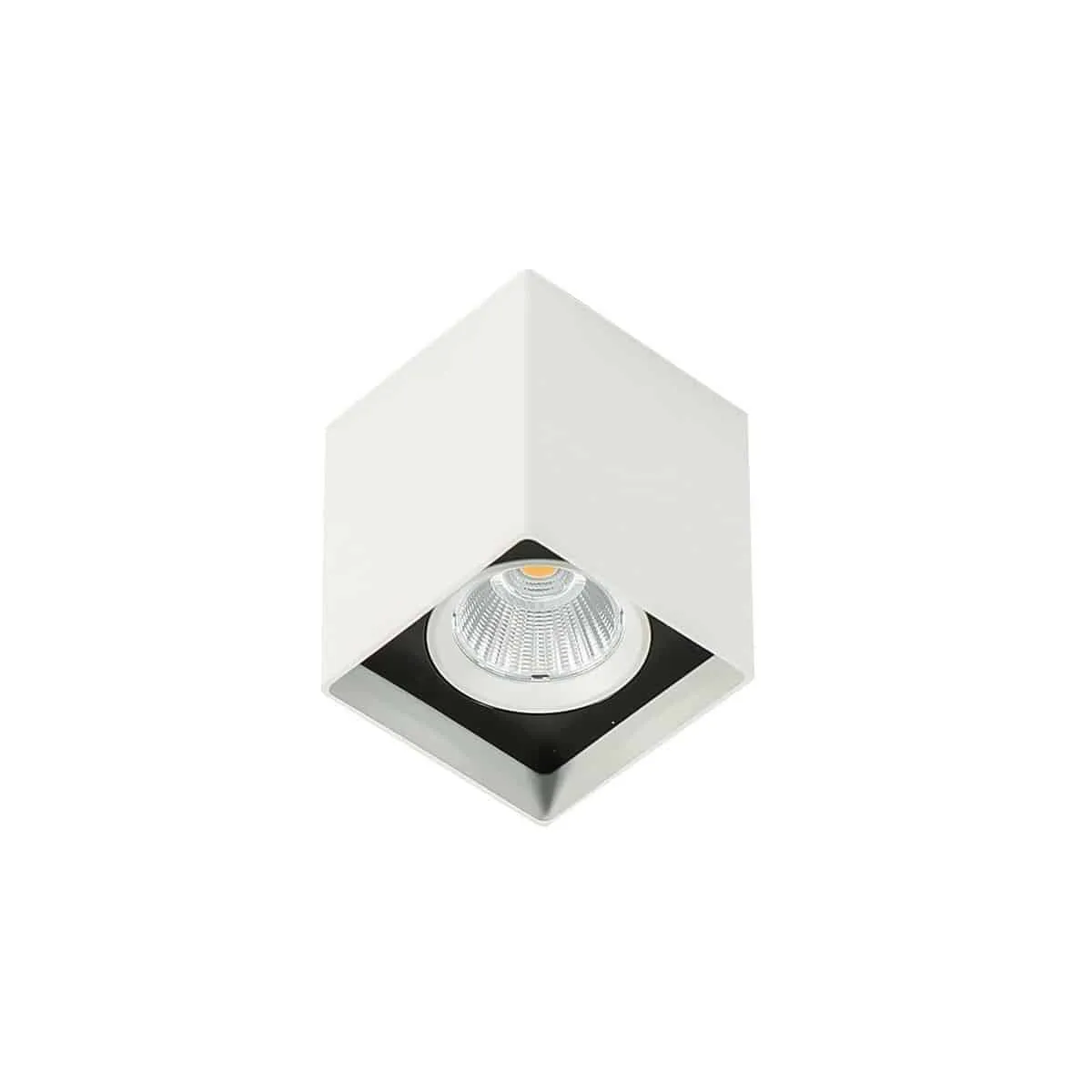 Oprawa sufitowa LED kwadratowa biało-czarna SLC78002/12W z serii ALDEN - Lampy Italux