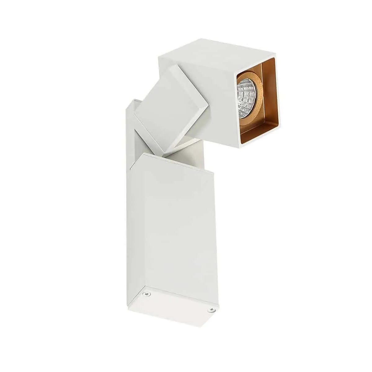 Kinkiet metalowy biało-złoty regulowany WLB073/5W z serii ARAVENA - Lampy Italux