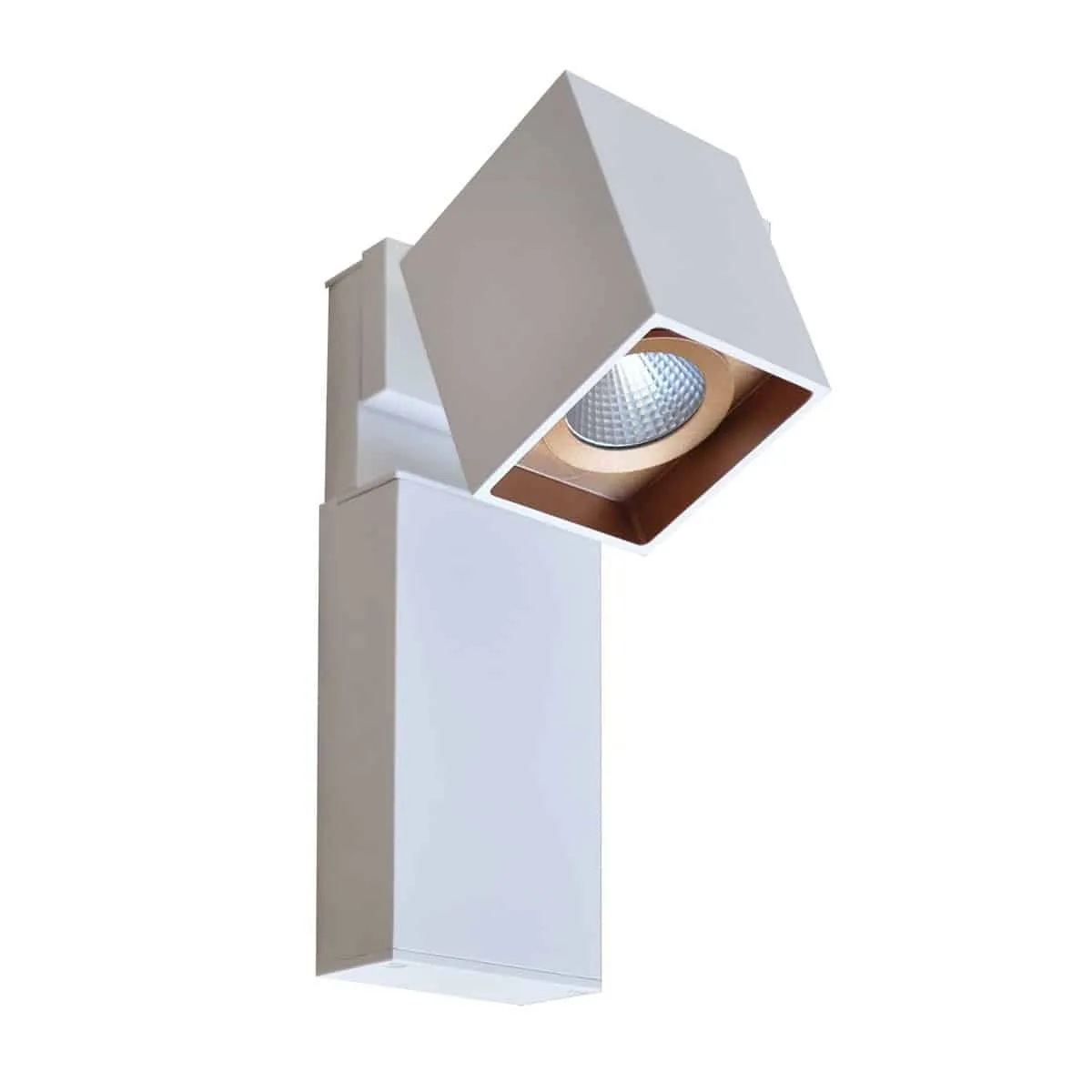 Kinkiet metalowy biało-złoty regulowany WLB073/5W z serii ARAVENA - Lampy Italux