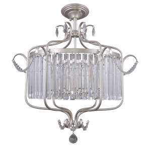 Plafon kryształowy srebrny 6-punktowy 66cm PNPL-33057-6B-CH.S z serii Rinaldo - Lampy Italux