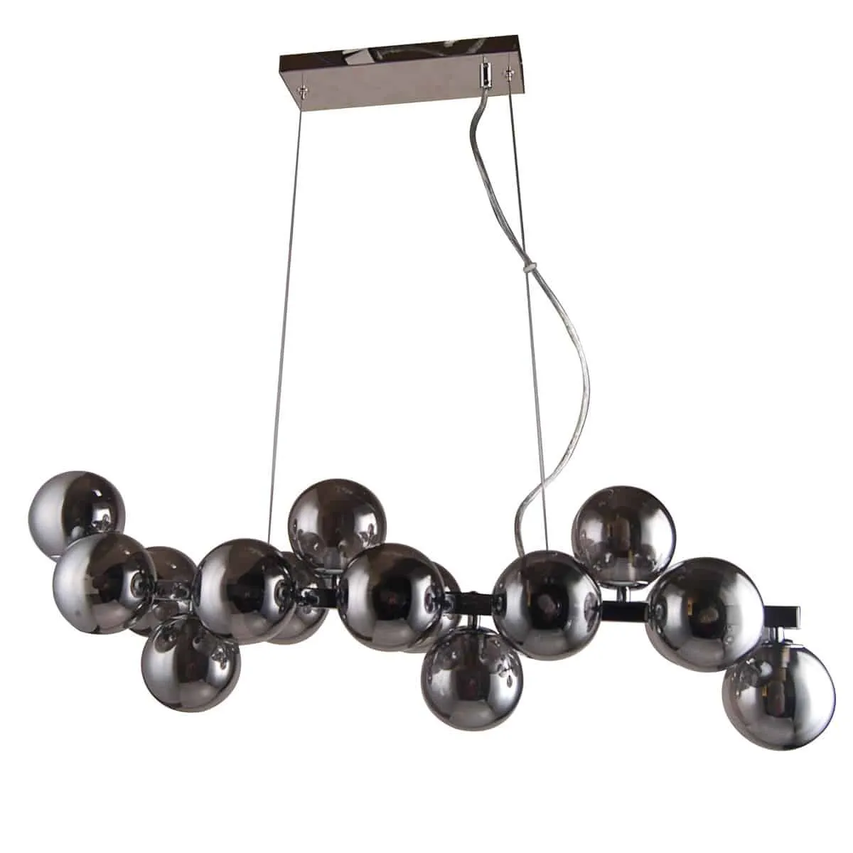 Lampa wisząca chromowana 16-punktowa dymiona PND-6161-16 CH+SM z serii Marbelio - Lampy Italux