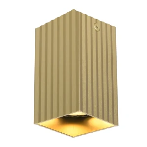 Lampa sufitowa metalowa złota ryflowana CLN-37492-S-GD z serii Tecno - Lampy Italux