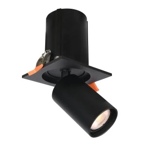 Reflektor sufitowy wpuszczany czarny metalowy SPL-50310-1S BK z serii Termo - Lampy Italux