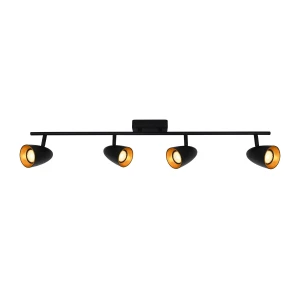 Reflektor sufitowy czarno-złoty 4-punktowy SPL-36748-4-BK-GD z serii Tino - Lampy Italux