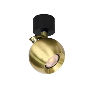 Reflektor sufitowy metalowy czarno-złoty 1-punktowy SPL-45379-1R-BK-GD z serii Lafin - Lampy Italux