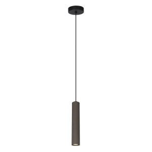 Lampa wisząca metalowa brązowa cylindryczna PND-83920-1-BRO z serii Rilok - Lampy Italux