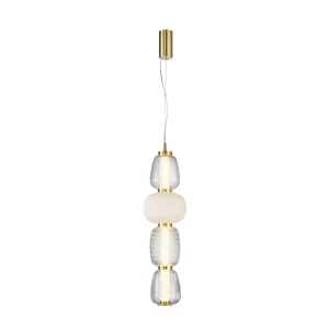 Lampa wisząca złota szklana 60cm PND-98374-32W-GD z serii Eris - Lampy Italux