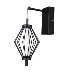 Kinkiet metalowy czarny geometryczny WL-34403-1-BK z serii Sevil - Lampy Italux