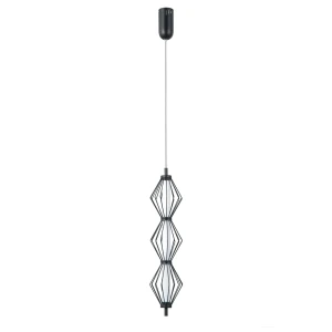 Lampa wisząca czarna metalowa geometryczna PND-34403-3V-BK z serii SEVIL - Lampy Italux