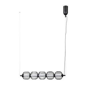 Lampa wisząca czarna metalowa 5-punktowa PND-34405-5-BK z serii Pedro - Lampy Italux
