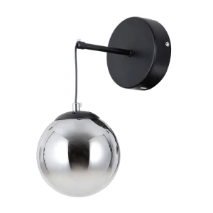 Kinkiet czarny z chromowaną kulą LED WL-34381-1-BK z serii Velada - Lampy Italux