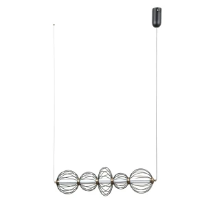 Lampa wisząca czarna aluminiowa 5-punktowa PND-344221-5-BK z serii RABEL - Lampy Italux
