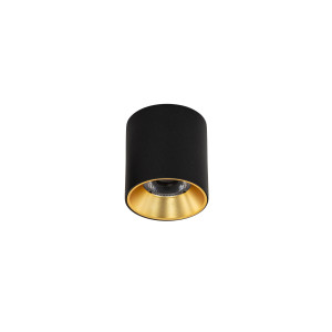 Lampa sufitowa tuba czarno-złota metalowa 7,5cm CLN-6677-75-BL-GD-3K z serii Altisma - Lampy Italux