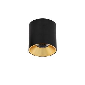 Plafon LED czarno-złoty okrągły 9,5cm CLN-6677-95-BL-GD-3K z serii Altisma - Lampy Italux
